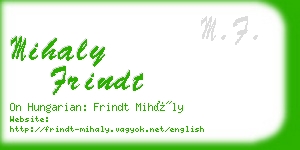 mihaly frindt business card